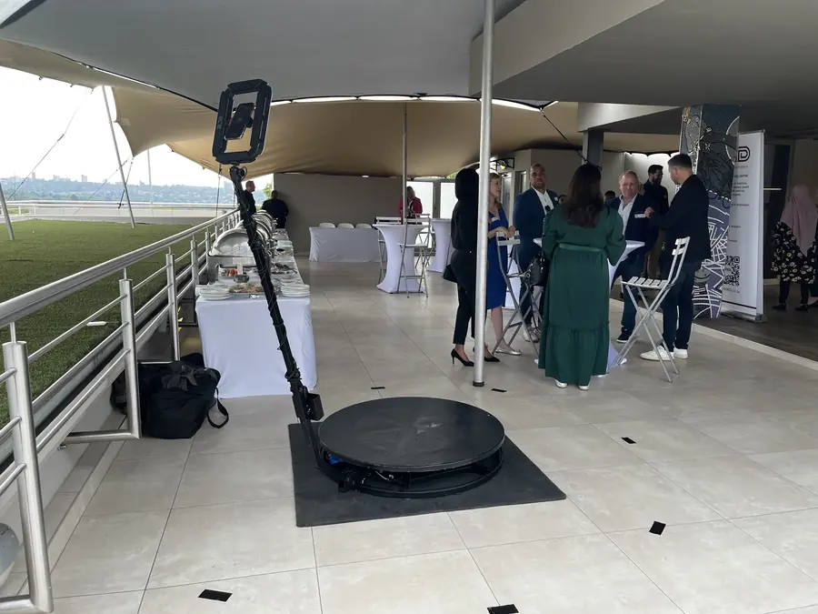 Selfie 360 platform ready for guests at an event
